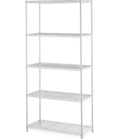Estante tipo Rack Blanco de 5 Tramos