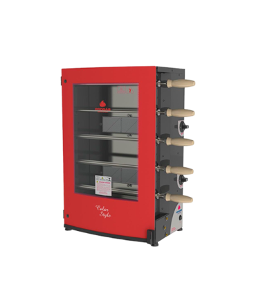 Asador eléctrico de 5 pestones