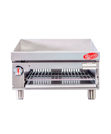 Plancha de 600 con gratinador, de tope