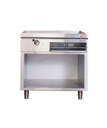 Plancha de 900 con gratinador y base