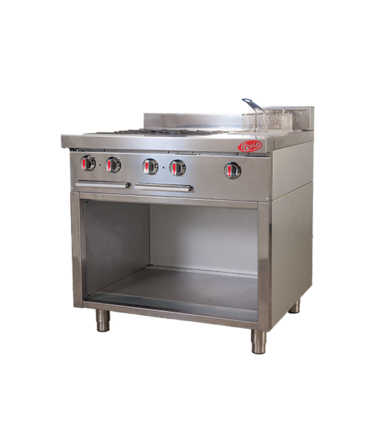 Cocina 4 hornillas con freidora y base