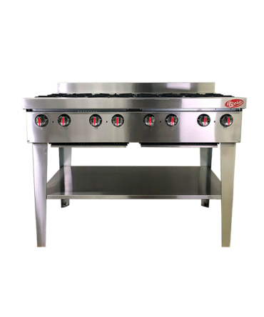 Cocina 8 hornillas con base angular